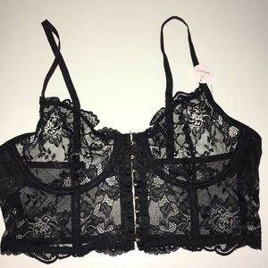 Black lace bralette